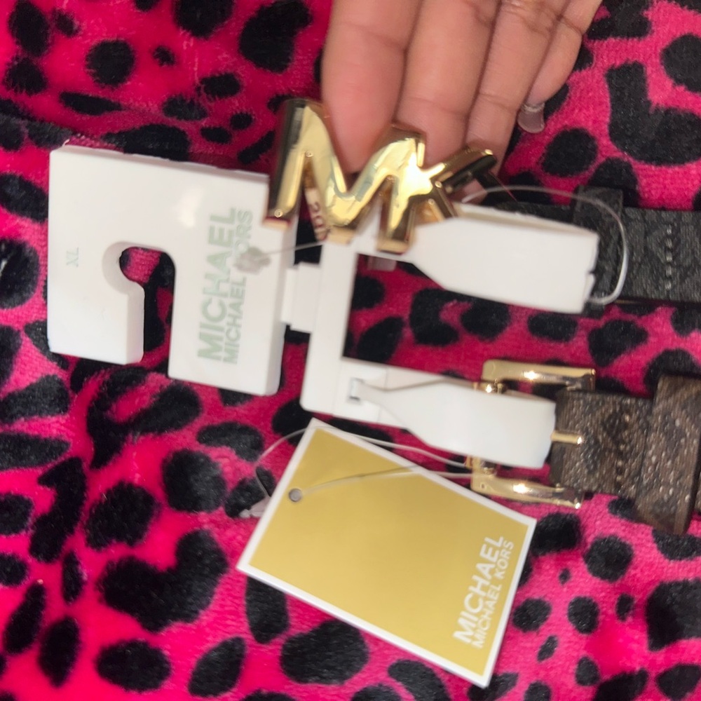 Michael Kors Gold Buckle Brown Belt